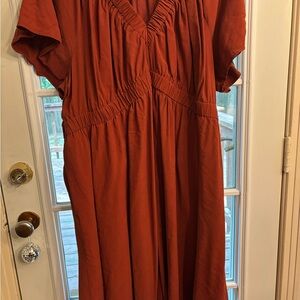 Elegant Rust Dress